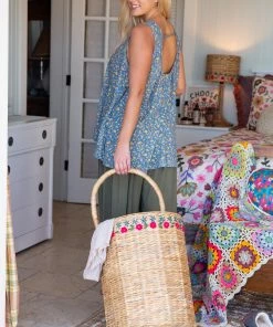 Natural Life Nantucket Rolling Laundry Basket