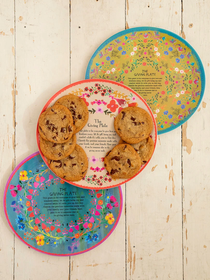 Natural Life HOME & LIVING Set Of 3 Melamine Giving Plates 3 Natural Life HOME & LIVING Set Of 3 Melamine Giving Plates