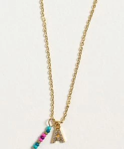 Natural Life Initial Charm Necklace Best Selling Gifts