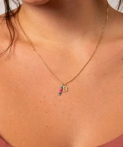 Natural Life Initial Charm Necklace Best Selling Gifts