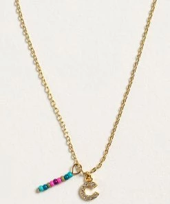 Natural Life Initial Charm Necklace Best Selling Gifts