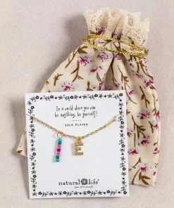 Natural Life Initial Charm Necklace Best Selling Gifts