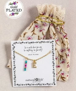 Natural Life Initial Charm Necklace Best Selling Gifts