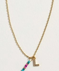 Natural Life Initial Charm Necklace Best Selling Gifts