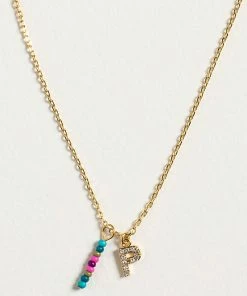 Natural Life Initial Charm Necklace Best Selling Gifts