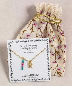 Natural Life Initial Charm Necklace Best Selling Gifts