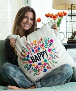 Natural Life Hand Embroidered Pillow NEW & TRENDING 38 Natural Life Hand Embroidered Pillow NEW & TRENDING