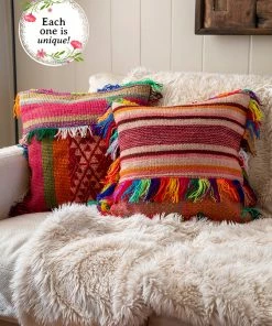 Natural Life Back To Campus Peruvian Fringe Pillow 7 Natural Life Back To Campus Peruvian Fringe Pillow