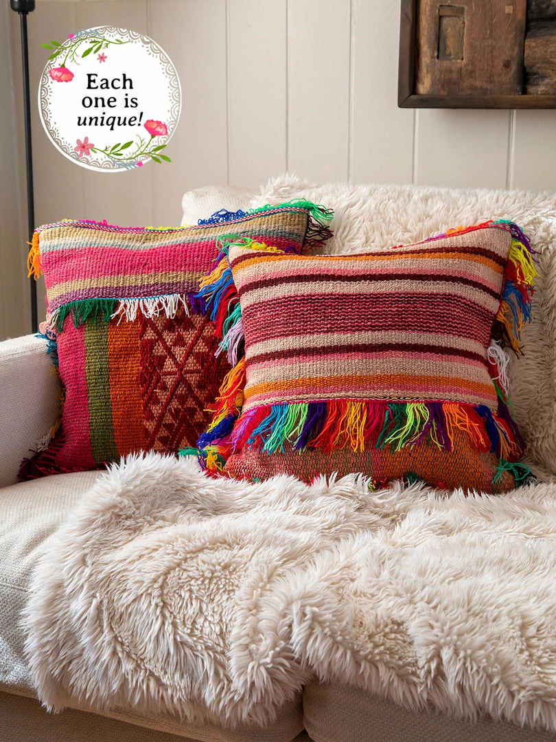 Natural Life Back To Campus Peruvian Fringe Pillow 5 Natural Life Back To Campus Peruvian Fringe Pillow