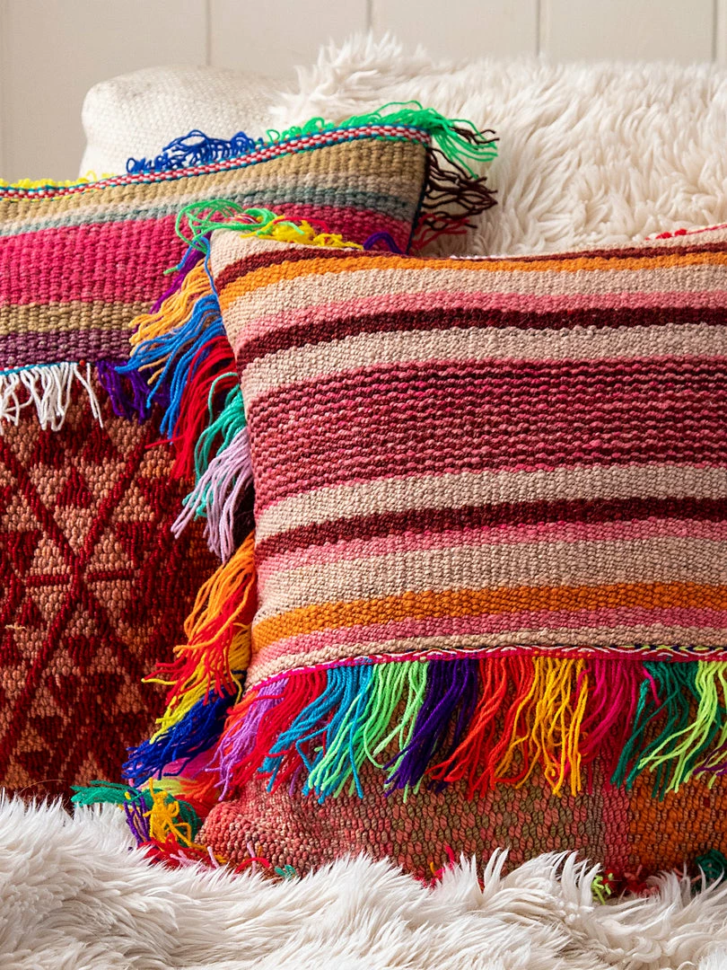 Natural Life Back To Campus Peruvian Fringe Pillow 4 Natural Life Back To Campus Peruvian Fringe Pillow