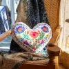 Natural Life Back To Campus Faux Fur Heart Pillow