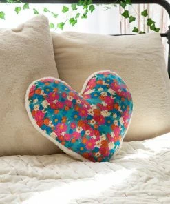Natural Life Back To Campus Faux Fur Heart Pillow