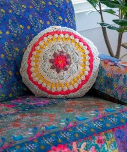 Natural Life Crochet Pillow