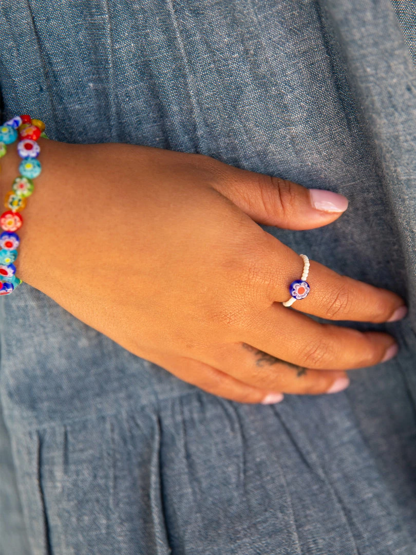 Natural Life Millefiori Bead Ring SUMMER SHOP 4 Natural Life Millefiori Bead Ring SUMMER SHOP