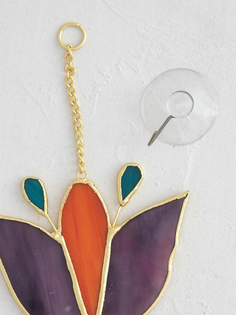 Natural Life Stained Glass Window Hanging 9 Natural Life Stained Glass Window Hanging