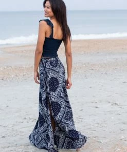 Natural Life Ginger Side Slit Maxi Skirt