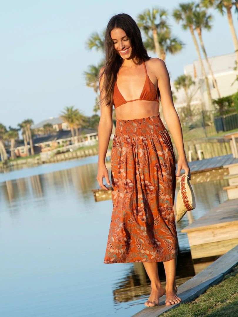 Natural Life Meadow Smocked Midi Skirt 7 Natural Life Meadow Smocked Midi Skirt