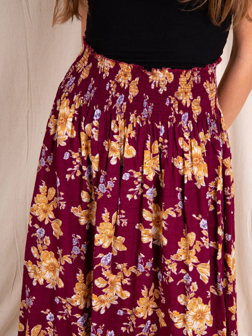 Natural Life Meadow Smocked Midi Skirt 11 Natural Life Meadow Smocked Midi Skirt