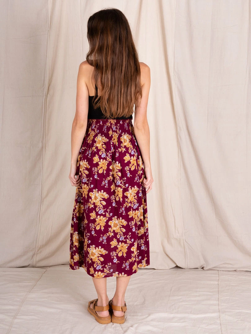 Natural Life Meadow Smocked Midi Skirt 12 Natural Life Meadow Smocked Midi Skirt