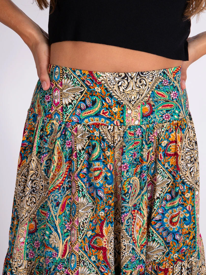 Natural Life Printed Satin Hanna Maxi Skirt NEW & TRENDING 5 Natural Life Printed Satin Hanna Maxi Skirt NEW & TRENDING