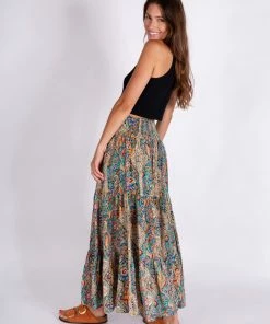 Natural Life Printed Satin Hanna Maxi Skirt NEW & TRENDING 18 Natural Life Printed Satin Hanna Maxi Skirt NEW & TRENDING