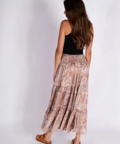 Natural Life Printed Satin Hanna Maxi Skirt NEW & TRENDING 21 Natural Life Printed Satin Hanna Maxi Skirt NEW & TRENDING