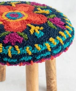 Natural Life Hooked Foot Stool Back To Campus