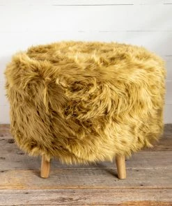 Natural Life Faux Fur Stool Back To Campus
