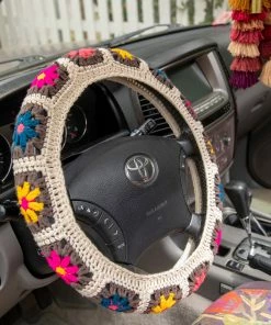 Natural Life Crochet Steering Wheel Cover
