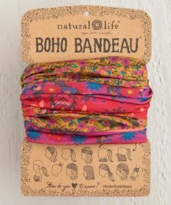 Natural Life Border Print Boho Bandeau Accessories