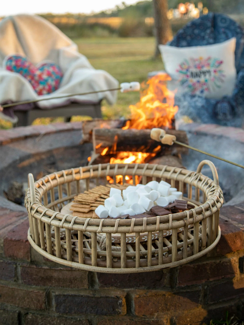 Natural Life HOME & LIVING Rattan Tray Side Table 5 Natural Life HOME & LIVING Rattan Tray Side Table