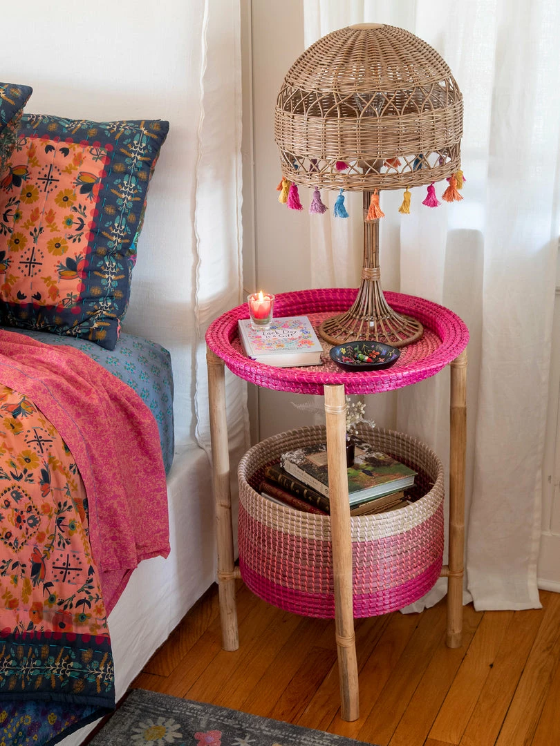 Natural Life Back To Campus Rattan Side Table 3 Natural Life Back To Campus Rattan Side Table