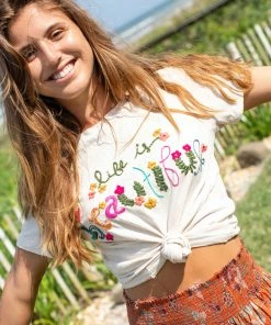 Natural Life Hand Embroidered Tee CLOTHES