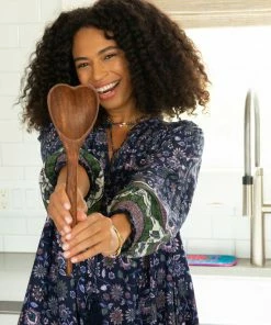 Natural Life NEW & TRENDING Wooden Heart Serving Spoon
