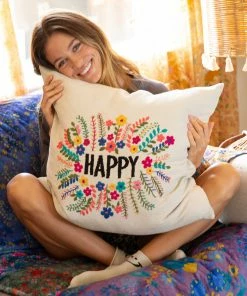 Natural Life Hand Embroidered Pillow NEW & TRENDING 37 Natural Life Hand Embroidered Pillow NEW & TRENDING