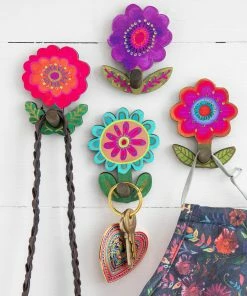 Natural Life Back To Campus Wooden Wall Hook Set Of 4