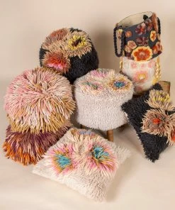 Natural Life Ziggy Shag Pouf Back To Campus