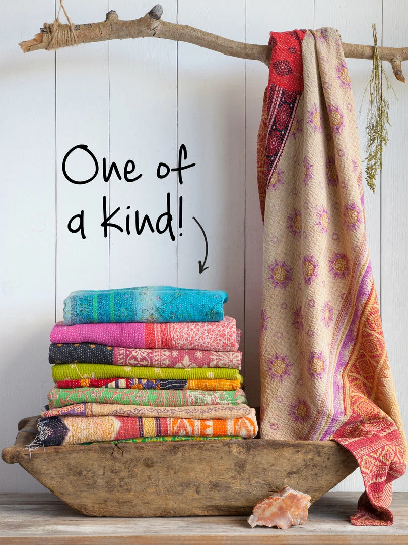 Natural Life Kantha India Blanket 3 Natural Life Kantha India Blanket