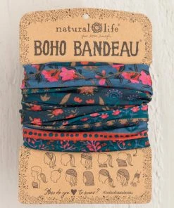 Natural Life Border Print Boho Bandeau Accessories