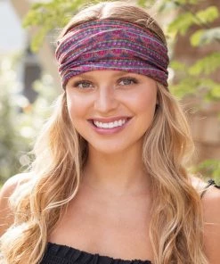 Natural Life Border Print Boho Bandeau Accessories