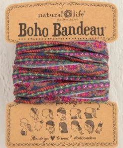 Natural Life Border Print Boho Bandeau Accessories
