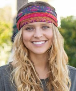 Natural Life Border Print Boho Bandeau Accessories