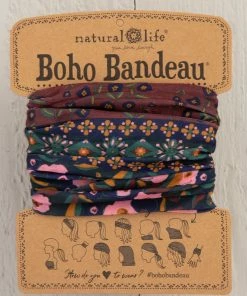 Natural Life Border Print Boho Bandeau Accessories